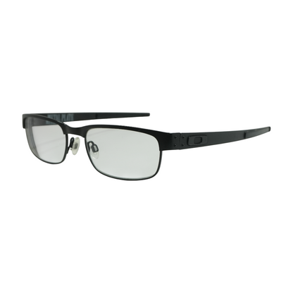 Black Metal Plate Browline Prescription Eyewear