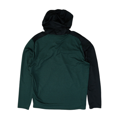 Green Color Block 1/4 Zip Pullover