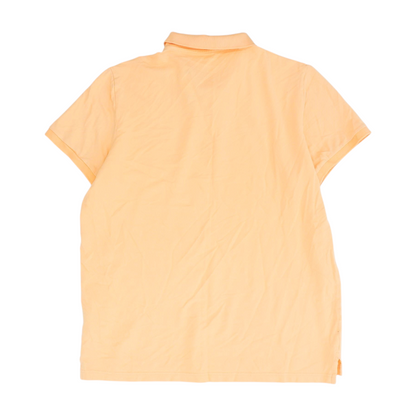 Orange Solid Short Sleeve Polo