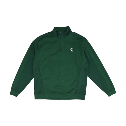 Green Michigan State Spartans Solid 1/4 Zip Pullover