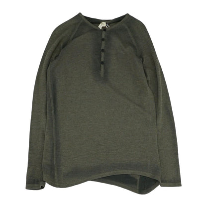 Olive Solid Henley T-Shirt