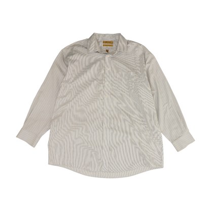 White Striped Long Sleeve Button Down