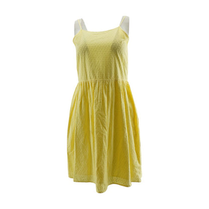 Yellow Solid Midi Dress