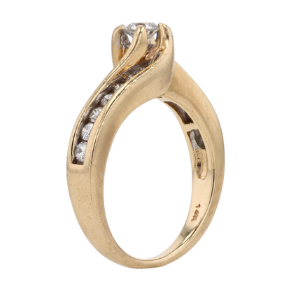 1/3 ctw 14K Yellow Gold Diamond Engagement Ring