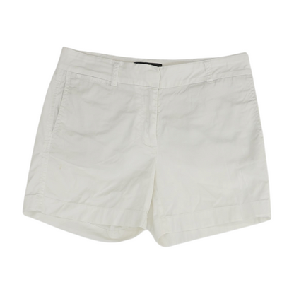 White Solid Chino Shorts