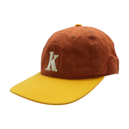 Yellow Serif K Snapback Cap