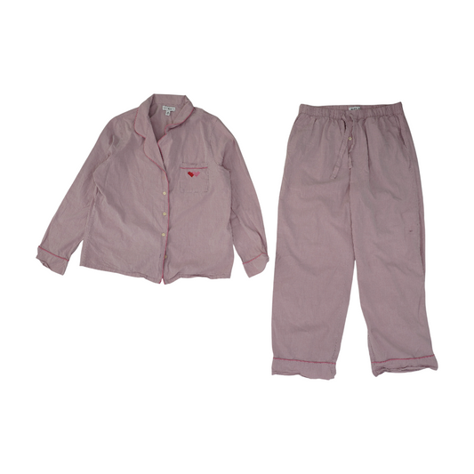 Pink Solid Pajama Set