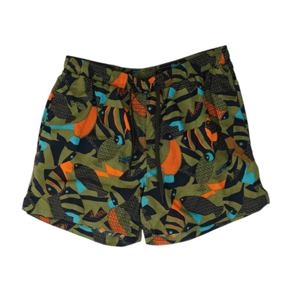Green Graphic Swim Bottom