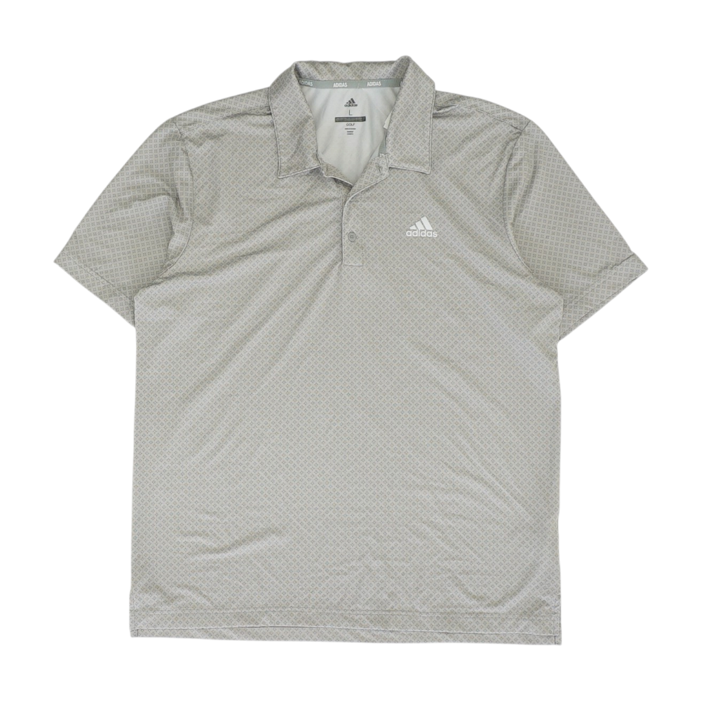 Gray Polka Dot Short Sleeve Polo