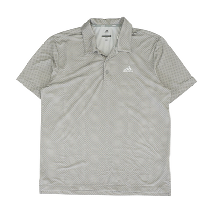 Gray Polka Dot Short Sleeve Polo