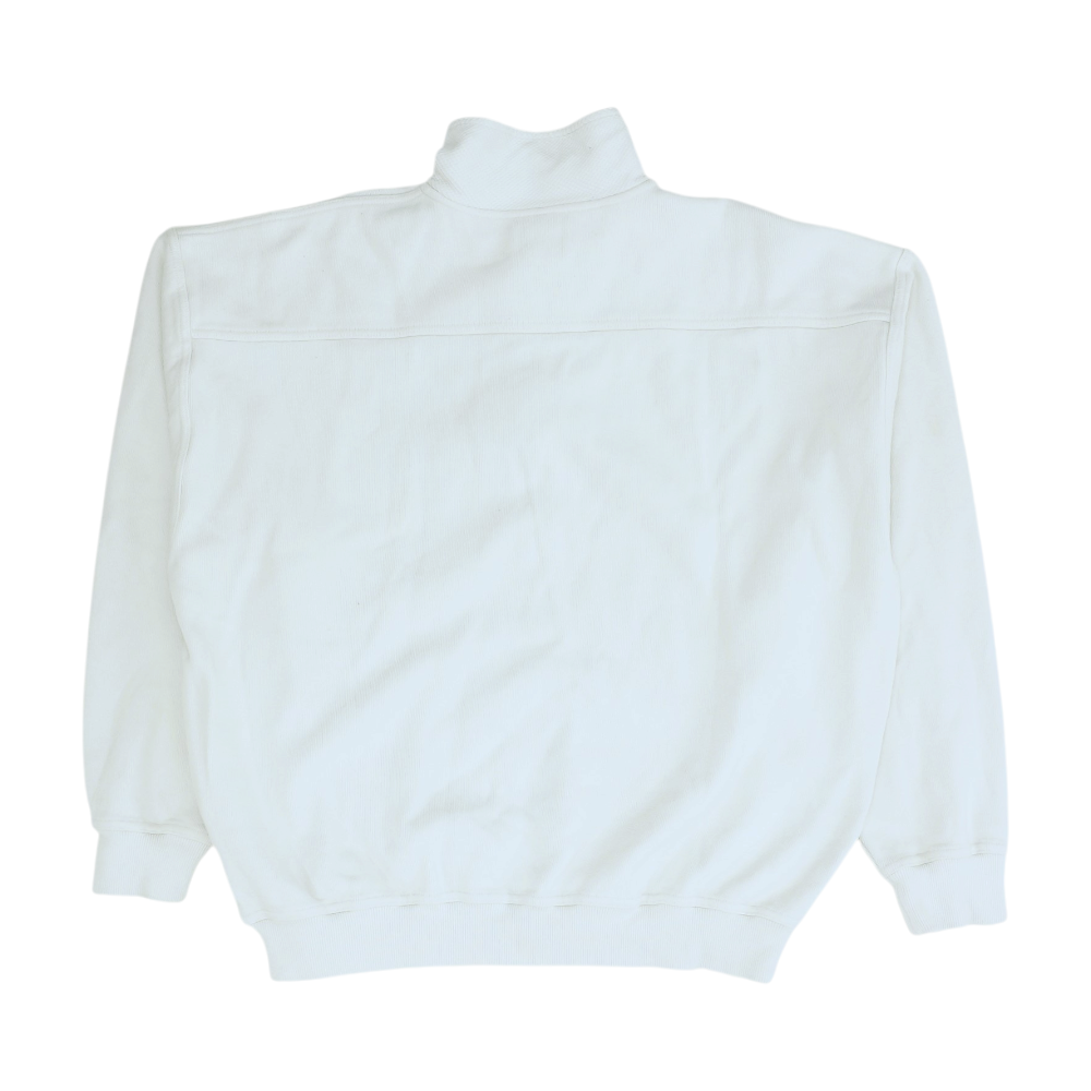 White Solid 1/4 Zip Pullover