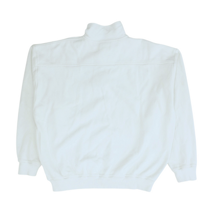 White Solid 1/4 Zip Pullover