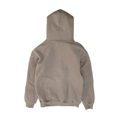 Tan Solid Hoodie Pullover
