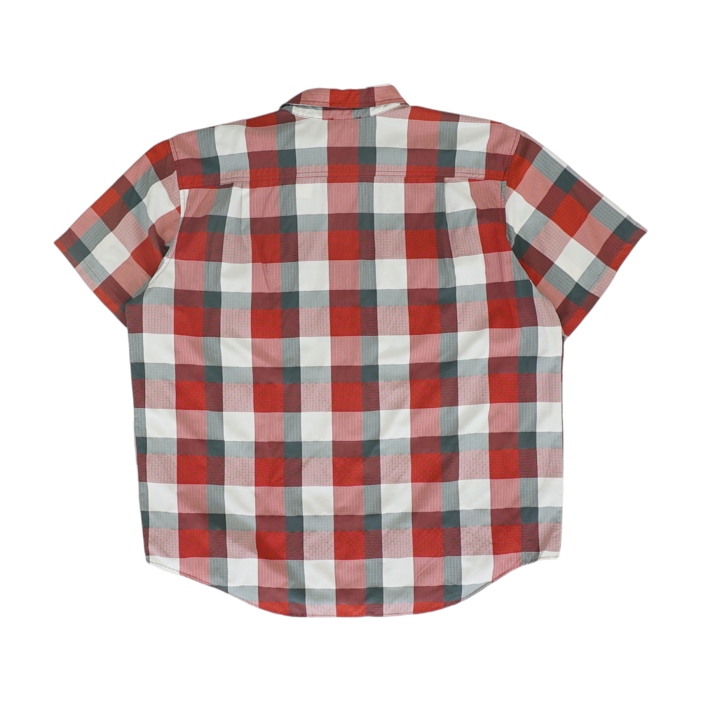 Red Plaid Short Sleeve Button Down