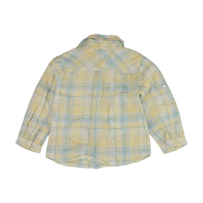 Yellow Plaid Long Sleeve Button Down