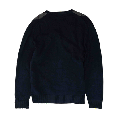 Navy Argyle Pullover Sweater