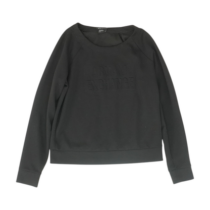 Black Solid Sweatshirt Pullover