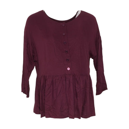 Burgundy Maternity Blouse