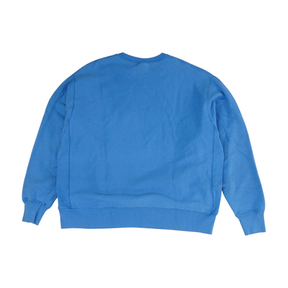 Blue Solid Sweatshirt Pullover