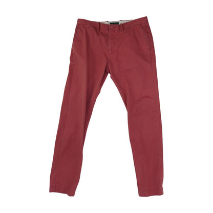 Red Solid Chino Pants