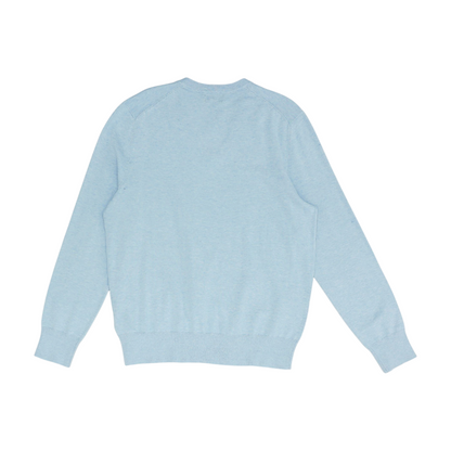 Blue Solid Pullover Sweater