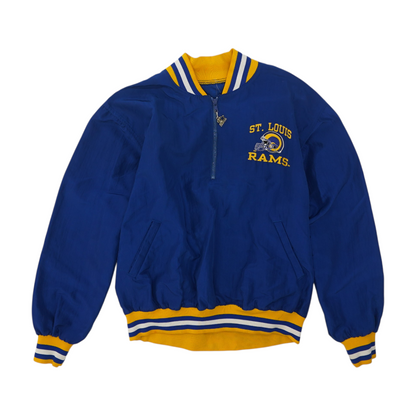 Vintage Blue St. Louis Rams Solid 1/4 Zip Pullover
