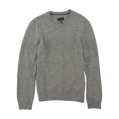 Gray Solid Pullover Sweater