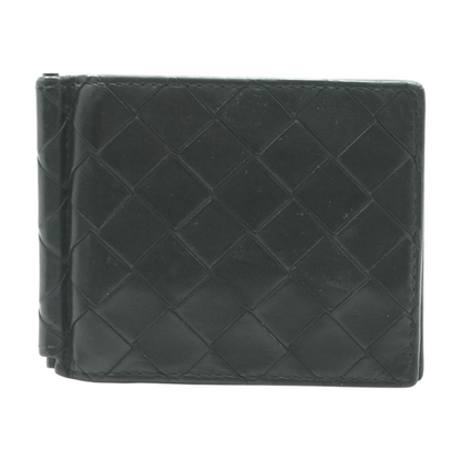 Black Intrecciato Bill Clip Wallet