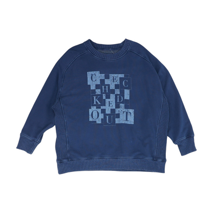 Navy Solid Sweatshirt Pullover