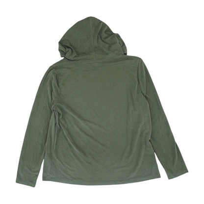 Green Solid Hoodie Pullover