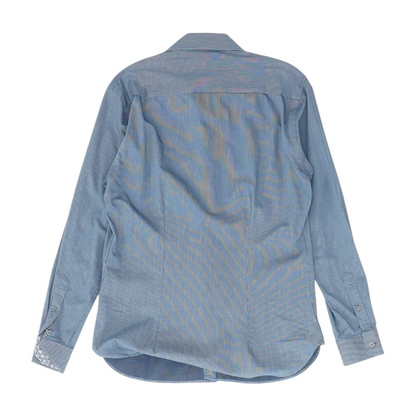 Blue Striped Long Sleeve Button Down