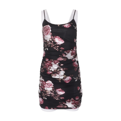 Black Floral Mini Dress