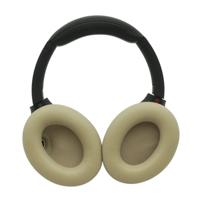 Black WH-1000XM4 Noise Cancelling Headphones With Beige Earpads
