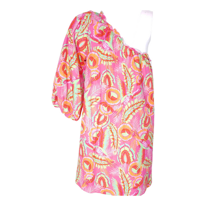 Pink Graphic Mini Dress