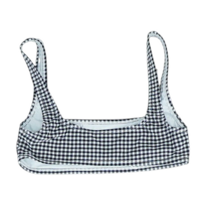 Black Check Swim Top