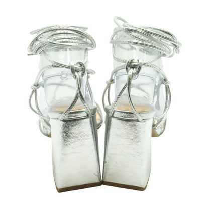 Silver Block Heels