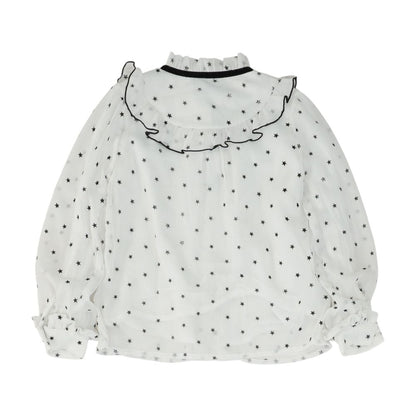 White Graphic Button Down