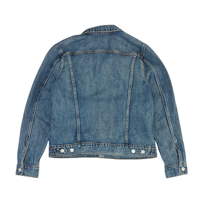 Blue Solid Denim Jacket