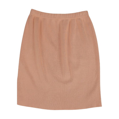 Pink Solid Midi Skirt