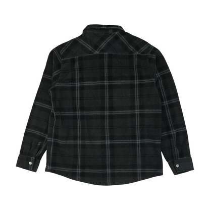 Black Plaid Flannel Button Down