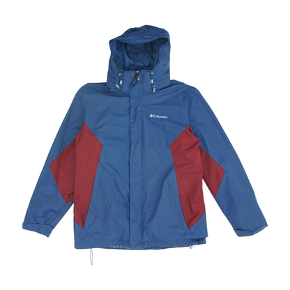 Blue Solid Rain Jacket