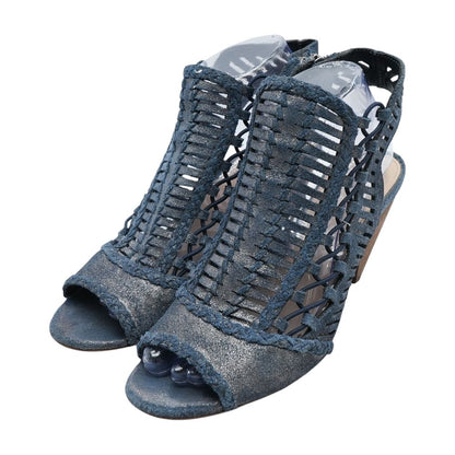 Blue Block Heels