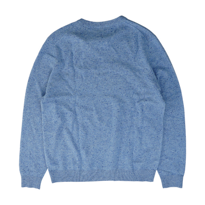 Blue Solid Pullover Sweater