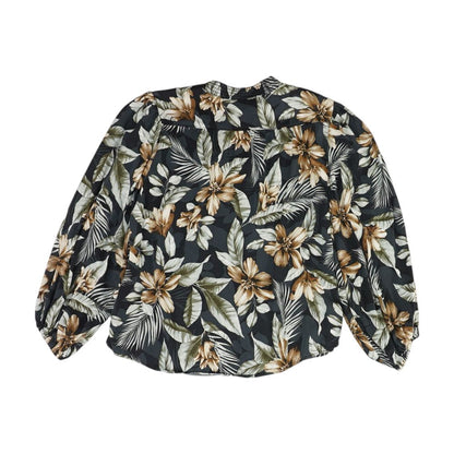 Navy Floral Blouse