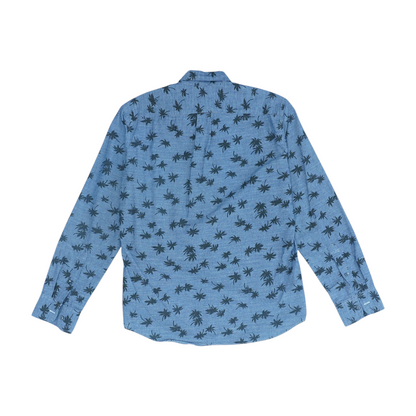Blue Print Long Sleeve Button Down