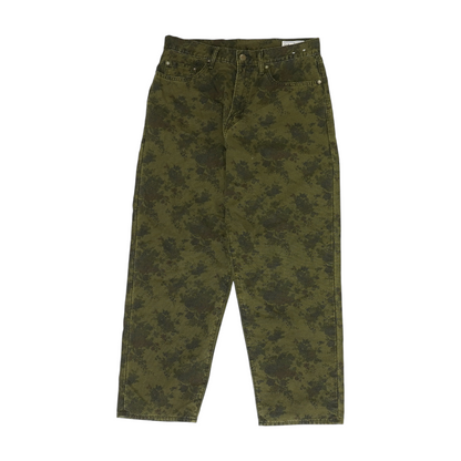 Green Floral Regular Jeans