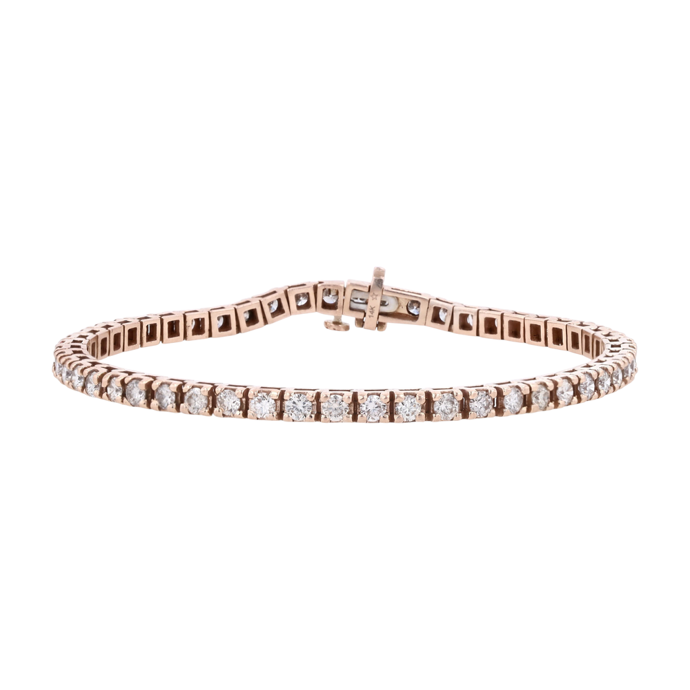 3 5/8 ctw 14K Rose Gold Diamond Tennis Bracelet