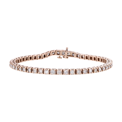 3 5/8 ctw 14K Rose Gold Diamond Tennis Bracelet