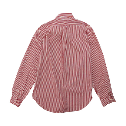 Red Striped Long Sleeve Button Down