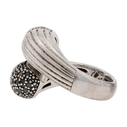 Sterling Silver Balissima Black Diamond Cocktail Ring